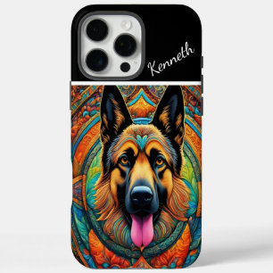 Coque iPhone 16 Pro Max Berger allemand en Mandala