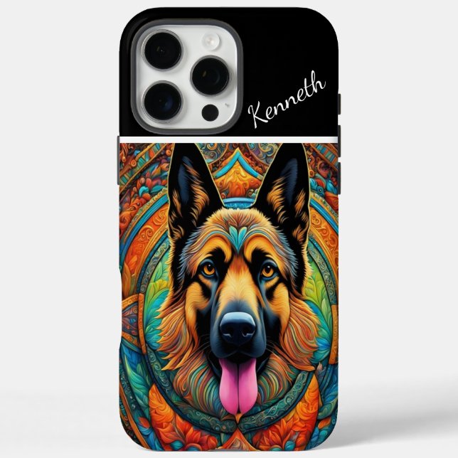 Coques Case-Mate iPhone Berger allemand en Mandala (Verso)