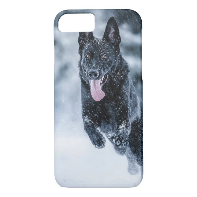 Coques Case-Mate iPhone Berger allemand noir dans la couverture de duvet d (Dos)