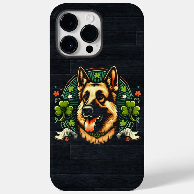 Coques Case-Mate iPhone Berger allemand St Patrick's Day Berger chien cade (Verso)