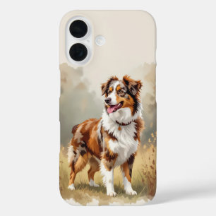 Coque Pour iPhone 16 Berger Australien Red Merle