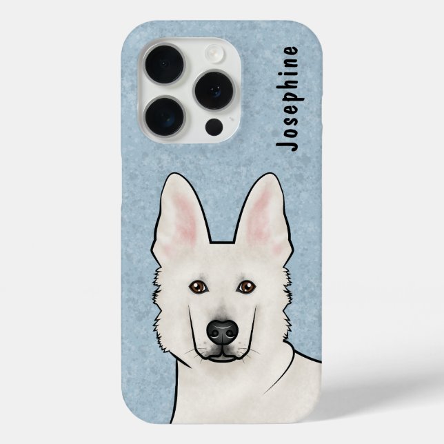 Coques Case-Mate iPhone Berger suisse blanc GSD Cartoon tête de chien (Verso)