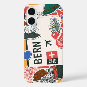 Coque Pour iPhone 16 Bern Boarding Pass - Suisse Travel Culture