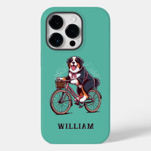 Coque Case-Mate iPhone Bernese Dog Biker, Vélo aventure Nom Customisé