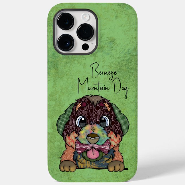 Coques Case-Mate iPhone Bernese Mountain Dog visage laid (Verso)