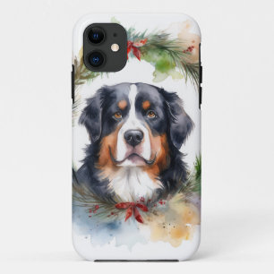 Case-Mate iPhone Case Bernois Mountain Festive Wreath Pup