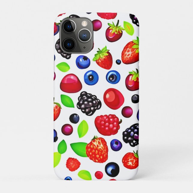 Coques Case-Mate iPhone Berry Burst : Motif de fruits (Dos)