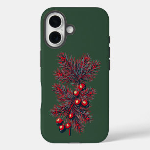 Coque Pour iPhone 16 Berry joyeux Noël ! 🎅