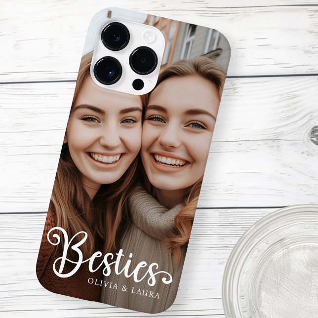 Coques Case-Mate iPhone Besoins meilleurs amis personnalisation noms photo (Besties best friends custom names photo Case-Mate iPhone case)