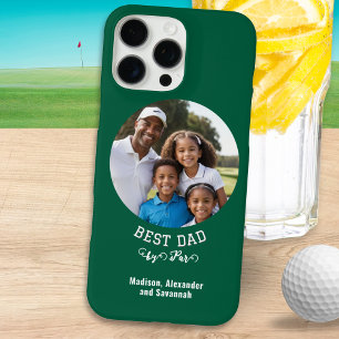 Coque iPhone 16 Pro Max Best Dad By Par Par Green Golf Photo Fête des père