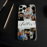 Coque Case-Mate iPhone Best Father Ever Script Father's Day Photo Collage<br><div class="desc">Send your father a beautiful personalized Father's Day gift that he'll cherish forever. Special personalized Father's Day family photo collage phone case to display your special family photos and memories. Our design features a simple 6-photo collage grid design with "Best Father Ever" designed in a beautiful handwritten black script style...</div>