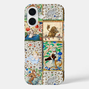 COQUE POUR iPhone 16 BESTIAIRE MÉDIÉVAL JOUER DES INSTRUMENTS MUSICAUX