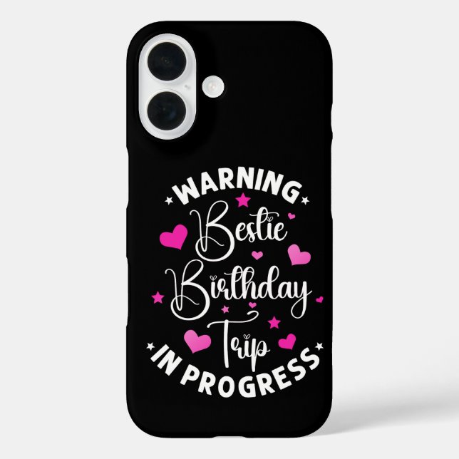 Coques Case-Mate iPhone Bestie Anniversaire Voyage En Progrès Amis Coeur (Verso)