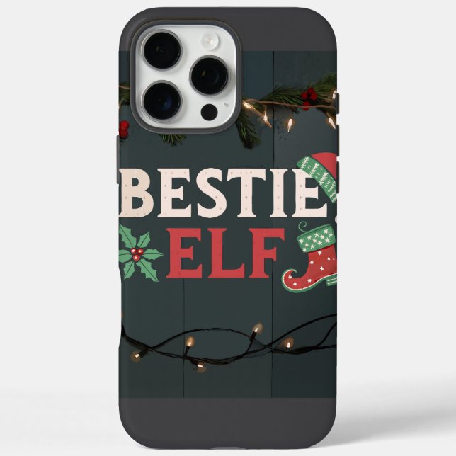 Coques Case-Mate iPhone BESTIE ELF thème de Noël (Verso)