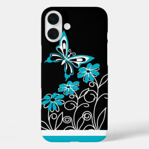 Coques iPhone 16 Plus Beurre bleu et fleurs d'Aqua