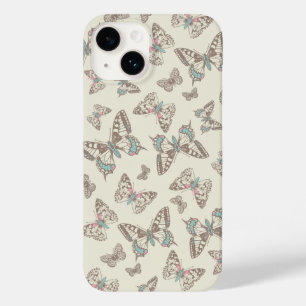 Coque Case-Mate iPhone Beurre brun à motif papillon
