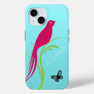 Coque Case-Mate iPhone Beurre d'oiseaux d'hirondelle rose très tendance s