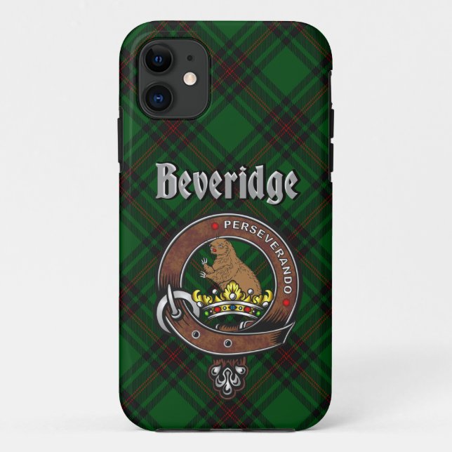 Coques Case-Mate iPhone Beveridge Clan Badge & Tartan Phone Case (Dos)