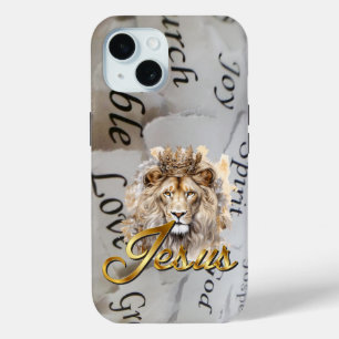 Coque Case-Mate iPhone Bible élégant monochrome Jésus Lion de Juda