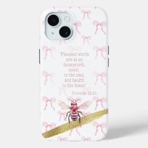 Coque Case-Mate iPhone Bible Matrice Coquette Rose Féminin Abeille Rose