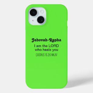 Coque Case-Mate iPhone Bible Verset de Guérison Mignon Vert Citron Chréti