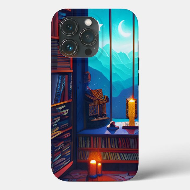 Coques Case-Mate iPhone Bibliothèque Night Sky (Verso)