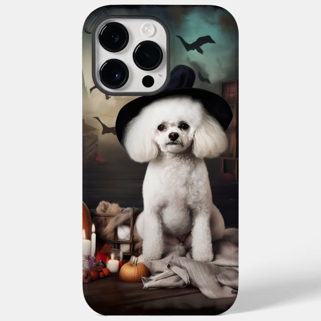 Coques Case-Mate iPhone Bichon Frise Citrouilles Halloween effrayant (Verso)