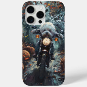 Coque Case-Mate iPhone Bichon Frisé en moto Halloween effrayant