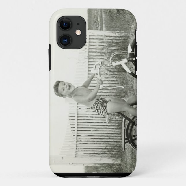 Coques Case-Mate iPhone Bicyclette d'équitation de fille (Dos)