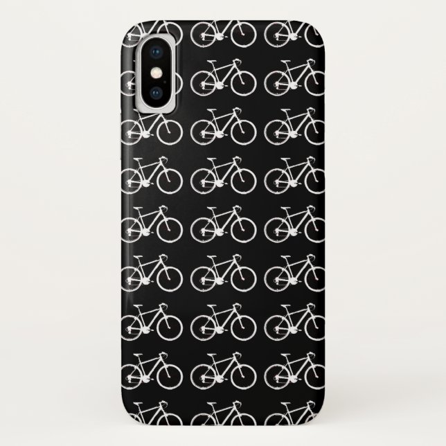 Coques Case-Mate iPhone bicyclettes en noir et blanc (Dos)