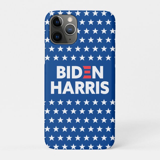 Coques Case-Mate iPhone Biden / Harris White Stars Motif Blue (Dos)