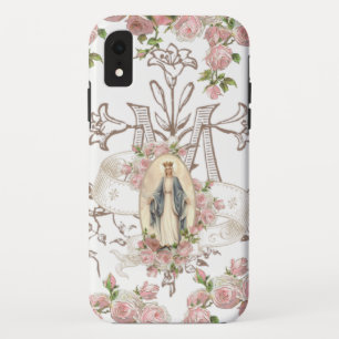 Case-Mate iPhone Case Bienheureuse Vierge Marie Roses roses Vintages