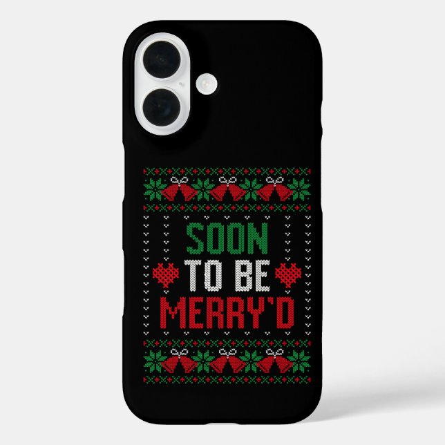 Coques Case-Mate iPhone Bientôt mariés Joyeux Noël Mariée & Marié (Verso)
