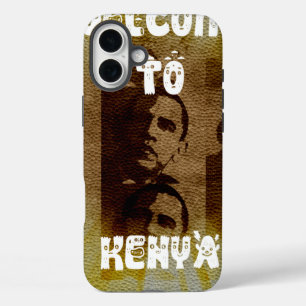 Coque Pour iPhone 16 Plus Bienvenue au Kenya avec Obama Collage