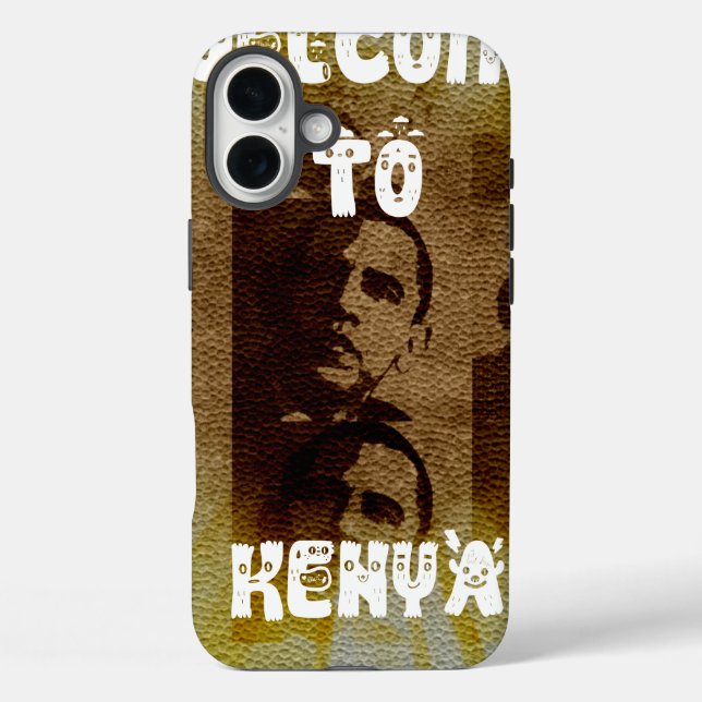 Coques Case-Mate iPhone Bienvenue au Kenya avec Obama Collage (Verso)