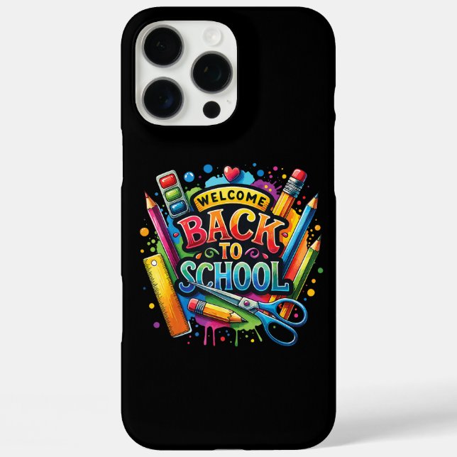 Coques Case-Mate iPhone Bienvenue Retour à l'école Premier jour enseignant (Verso)