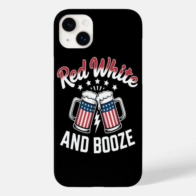 Coques Case-Mate iPhone Bière 4 juillet , Fête patriotique (Verso)