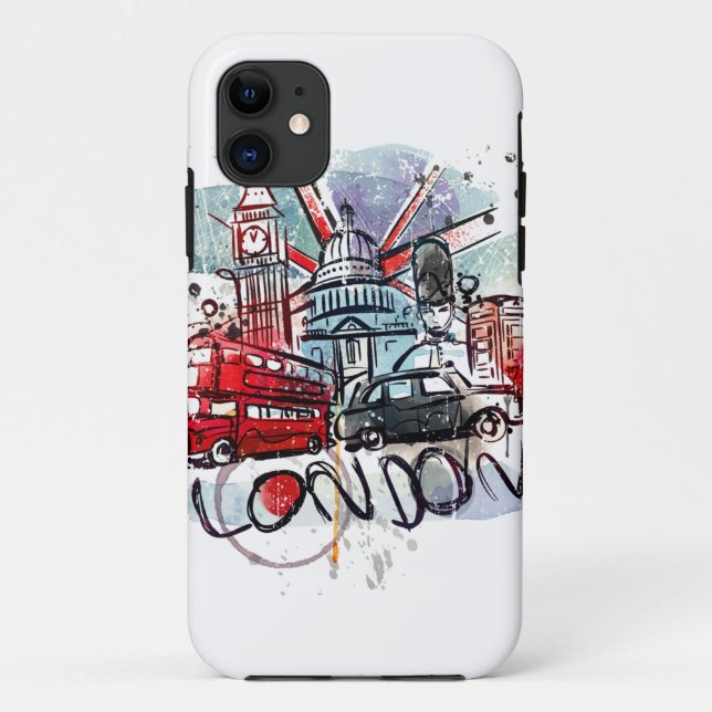 Coques Case-Mate iPhone big ben bus monument de londres (Dos)