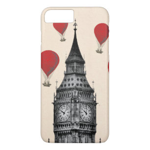 Etui iPhone Case-Mate Big Ben et ballons à air d'un rouge ardent 2