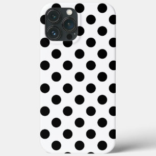 Etui iPhone 13 Pro Max Big Black Polka Dots