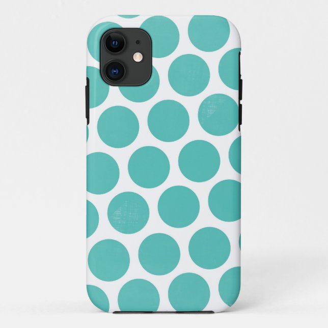 Coques Case-Mate iPhone Big Blue Polka Dot (Dos)