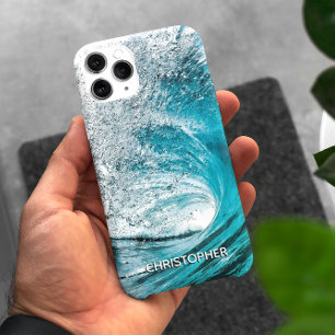 Coque Case-Mate iPhone Big Ocean Wave Splash pour ajouter votre nom