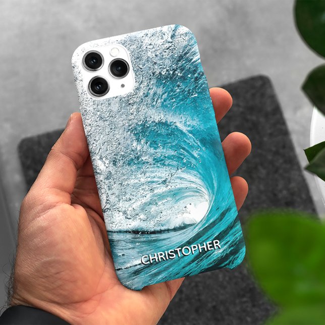 Coques Case-Mate iPhone Big Ocean Wave Splash pour ajouter votre nom (Créateur téléchargé)