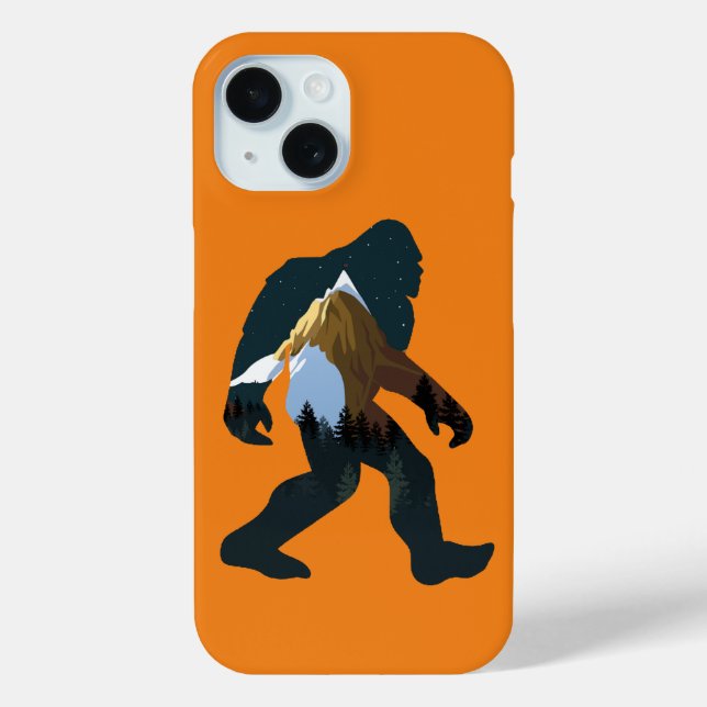 Coques Case-Mate iPhone Bigfoot de la forêt nocturne (Verso)