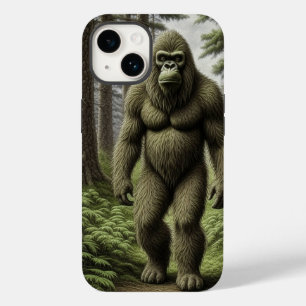 Coque Case-Mate iPhone Bigfoot debout dans les arbres art IA