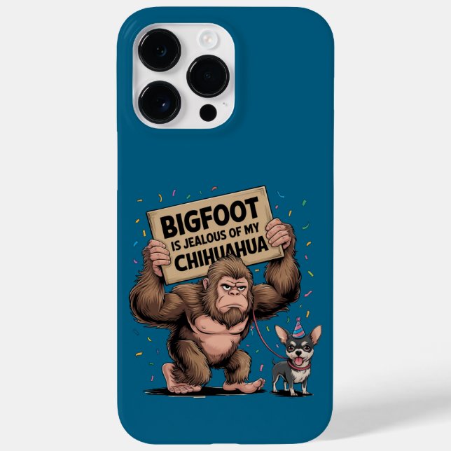 Coques Case-Mate iPhone Bigfoot est jaloux de mon Chihuahua (Verso)