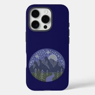 Coque iPhone 16 Pro Bigfoot Nuit étoilée   Art folklorique de cryptide