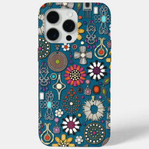 Coque Case-Mate iPhone bijou boho trésors paon bleu