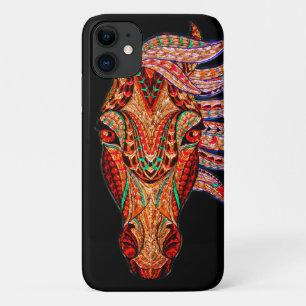 Case-Mate iPhone Case Bijou de cheval mosaïque cowgirl équestre noir rou