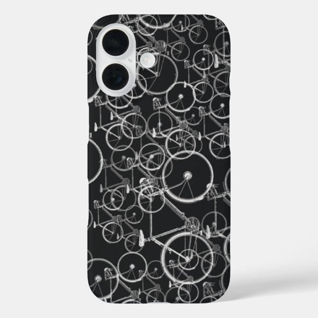 Coques Case-Mate iPhone bikes pattern in black and white (Verso)